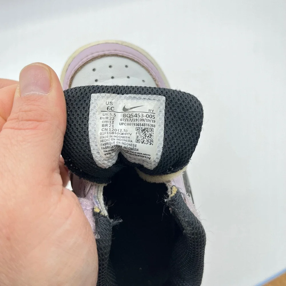 Nike Court‎ Borough Low 2 Lilac Toddler Sneakers Black Swoosh Size 6C